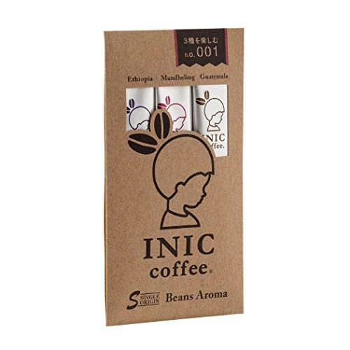 INIC COFFEE BEANS AROMA Assortment Stick 3 bottles [Single Origin Coffee] [Assorted set where you can enjoy three production areas] [Ethiopia Mandelin Gatemala] [Taste of the World Barista Champion]