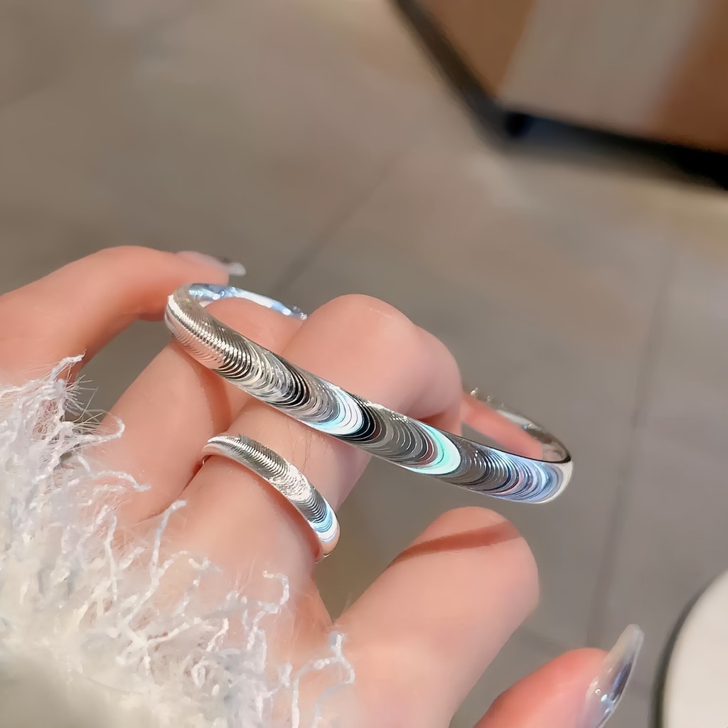 Titanium Steel Bracelet Cat's Eye Copper Plated Real Gold Bracelet Solid Female Simulation Non-Fading High-End Genuine Light Luxury Niche Bracelet