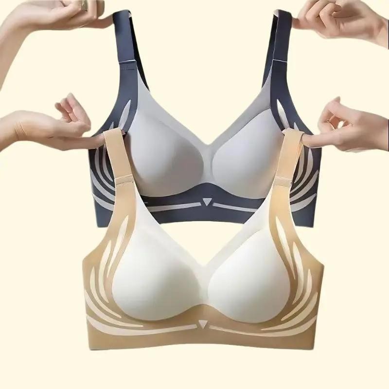Bra Cawan Tetap, Sokongan Lembut, Untuk Mengumpul Payudara Palsu, Sesuai untuk Wanita, Anti-Kendur, Kalis Kejutan