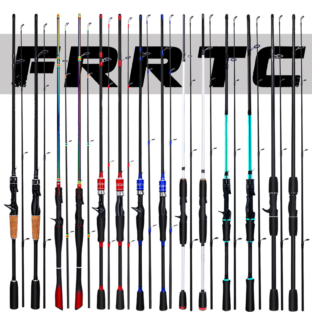 FRRTC Fishing Rod Carbon Fiber 165cm 180cm Casting Spinning Fishing Rod Spinning Rod Baitcasting Rod Carbon Fiber Joran Pancing Spinning Casting Pancing Murah