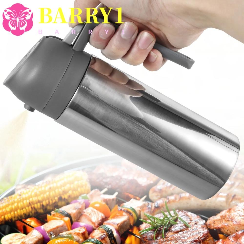 BARRY1 Oil Spray Bottle, 2 In 1 Unbreakable BBQ Oil Sprayer, Kitchen Gadgets Fall-resistant 304 Stainless Steel Rust-proof Vinegar Dispenser Bottle Fat loss