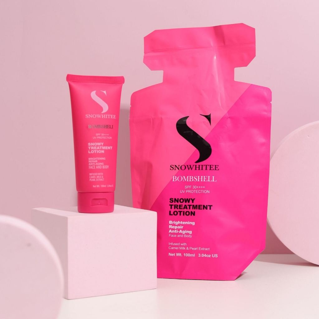 TREATMENT LOTION SNOWY SNOWHITEE ORIGINAL (BOMBSHELL) (SUSU UNTA) BUY 3 FREE 1 TREATMENT LOTION NO FLAVOURS
