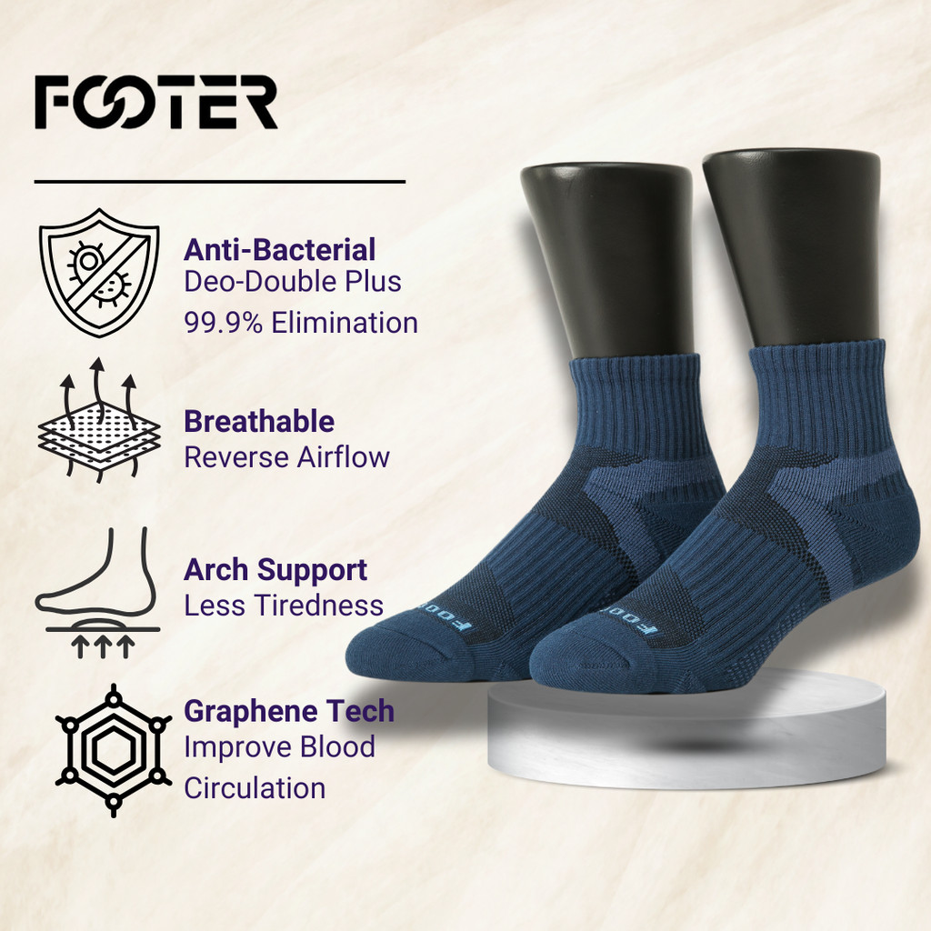 FOOTER Light Compression Anti-Bacterial Sport Socks T97