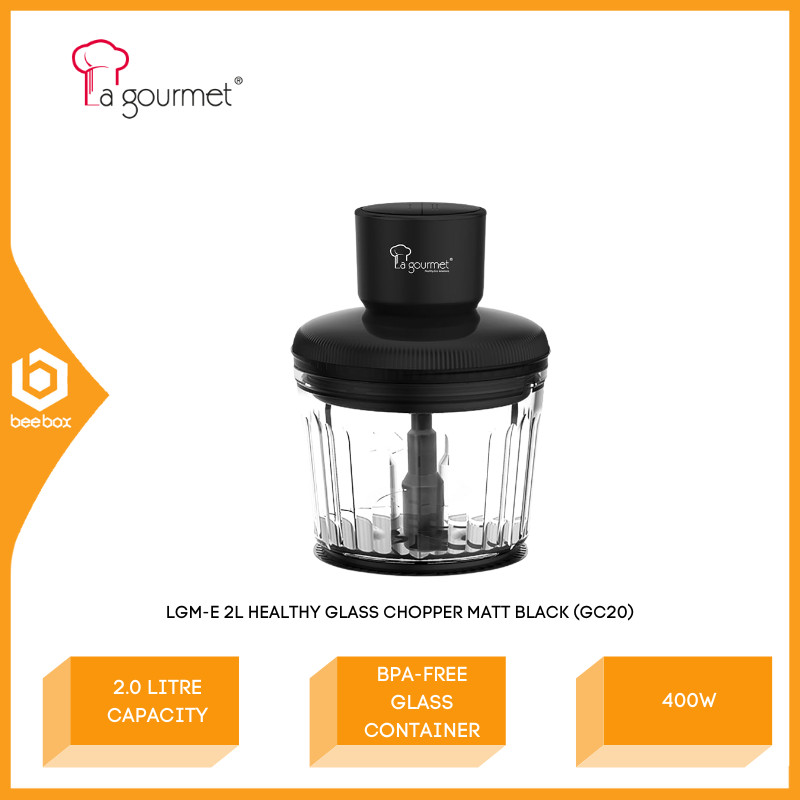 La gourmet 2L Healthy Glass Chopper BPA Free Glass Container 400W LGM-E GC20 Mesin Pencincang