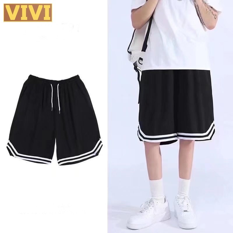 [M-5XL/95kg] Seluar Sukan Basketball Men's Loose Breathable Sports Street Hip Hop Wild Casual Trend Oversize Shorts P41