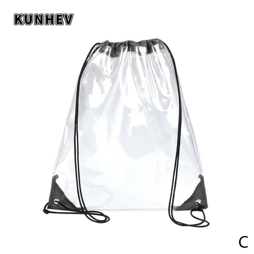 KUNHEV PVC Transparent Backpack Hiking Foldable Portable Waterproof Bag