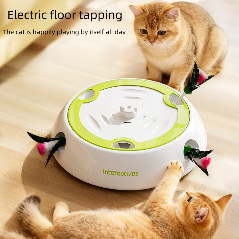 AFP Electric Whack-a-Mole Cat Toy Self-Happy Relieving Boredom Interactive Feather Automatic Teasing Cat Physical Cons