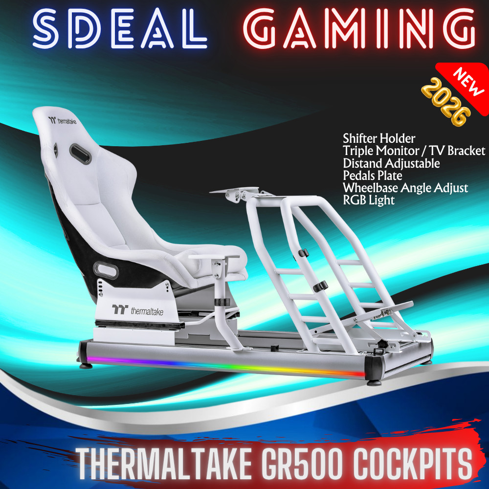 THERMALTAKE GR500 SIM RACING COCKPITS (SNOW WHITE/BLACK)
