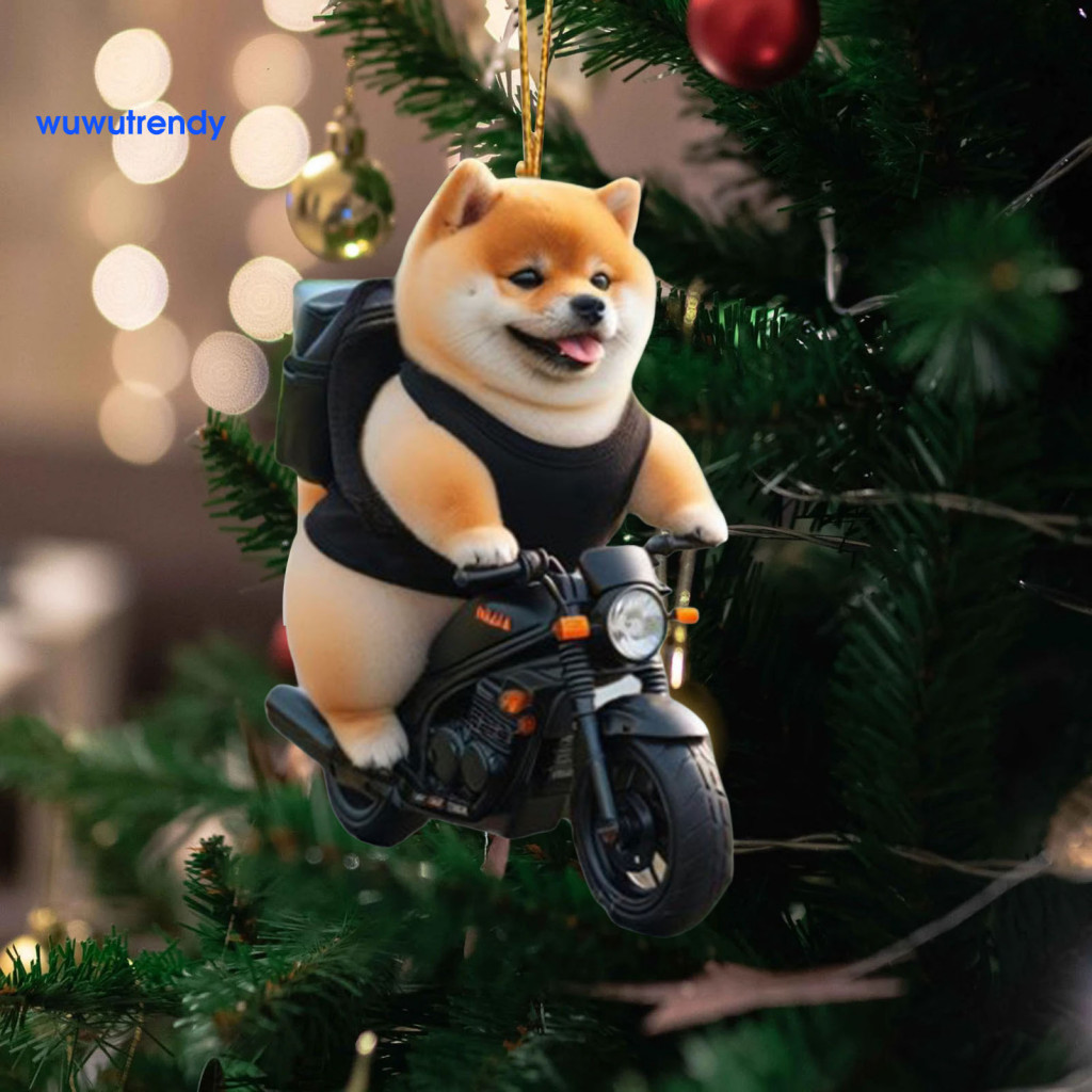 Modern Dog Pendant Dog Pendant Necklace Cute Dog Rearview Mirror Pendant Acrylic Car Ornament Whimsical Auto Charm Christmas Tree Decoration Indoor Outdoor Gift for Car