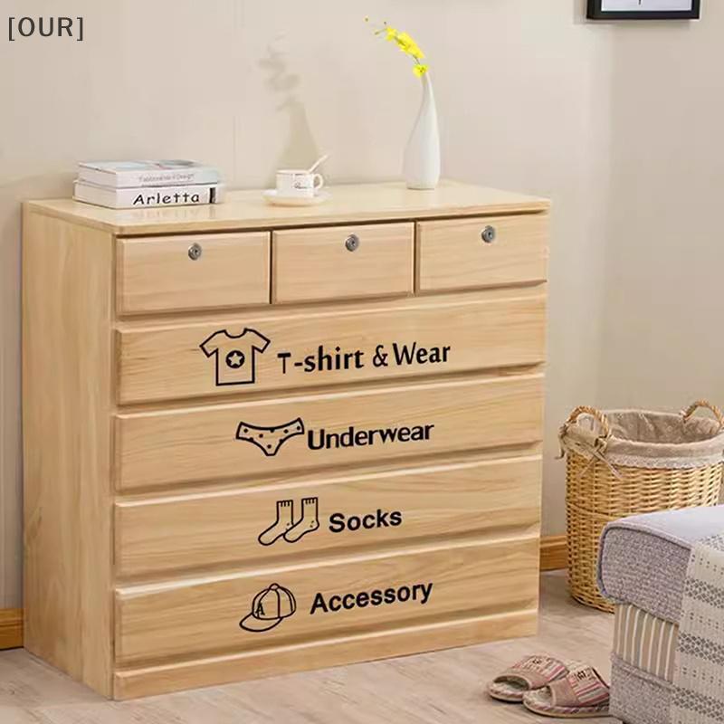 [OUR] Baby Clothes Stiers Home Decor Wardrobe Stier Decal Bedroom Classification Cartoon Stiers null