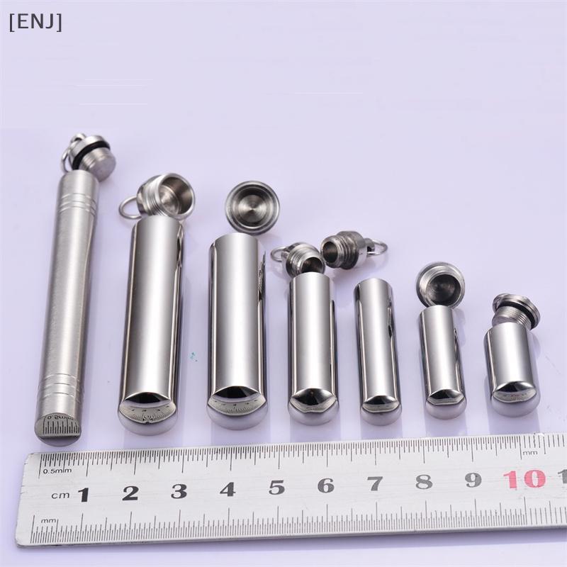 [ENJ] Stainless Steel Bottle Cremation jewelry Cylinder Tube Ash Urn Pendant Nelace null