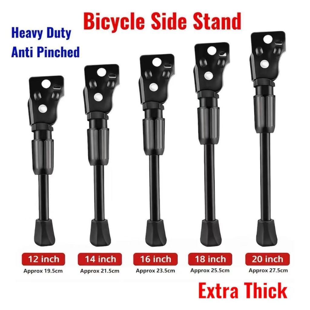 Bicycle Side Stand Heavy Duty With Spring Cover Tongkat Basikal Ebike Folding Bike Anti Pinched Kick Stand