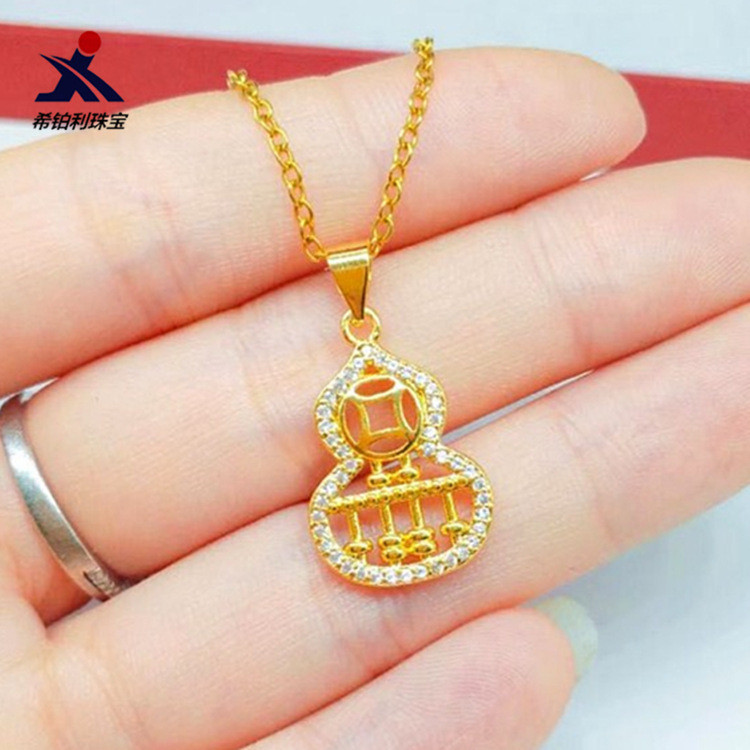 916 GOLD Abacus Gourd Pendant /DIY CHARM GOLD 916/EMAS LOKET 916 Abacus Gourd