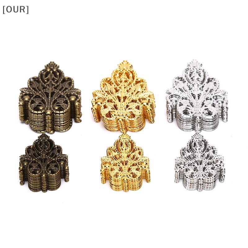 [OUR] 20Pcs Mix Filigree Crafts Hollow DIY Embellishments Findings Jewelry Accessories null