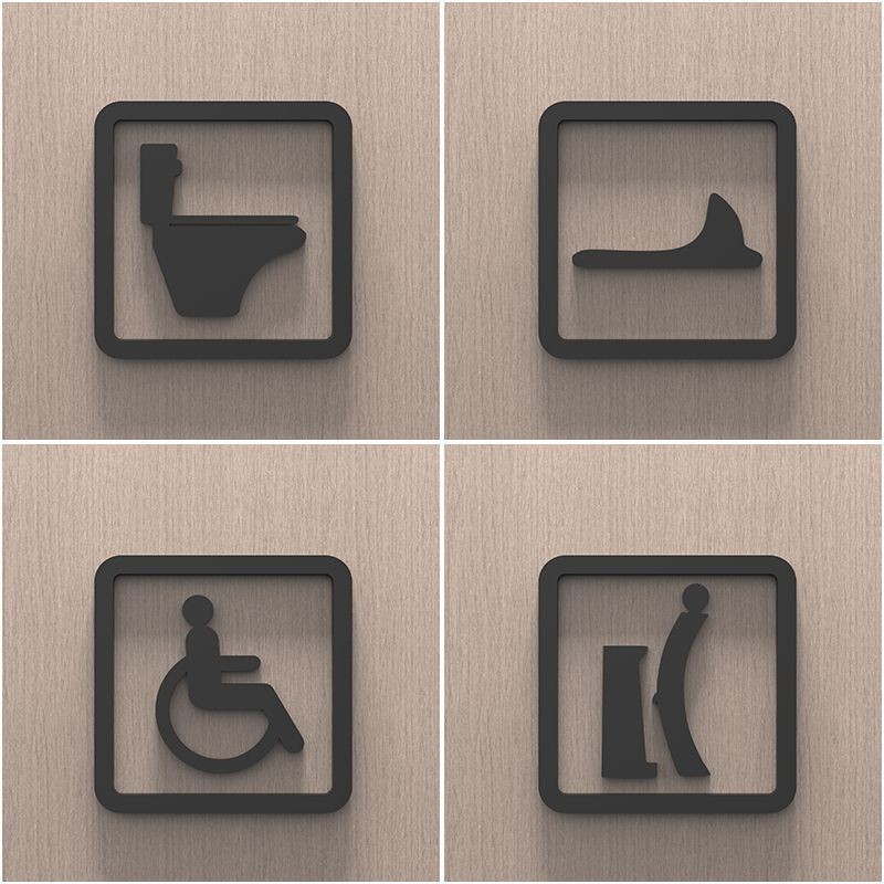 Creative Toilet Squat Toilet Squat Signboard Toilet House Sign Disable Barrier-Free Urinal Prompt Sign 4.17
