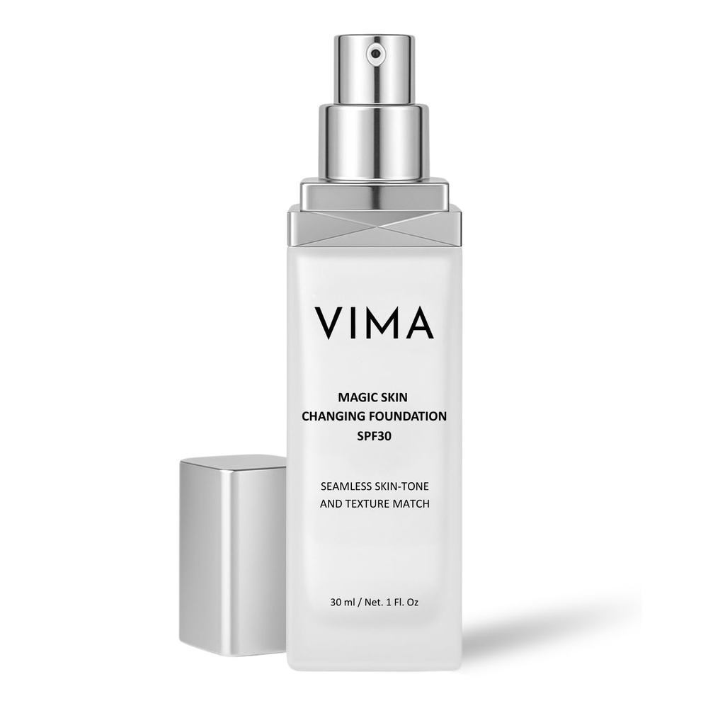 VimaColorChangingFoundationwithSunscreen–Fragrance-free-Paraben-FreeandVeganMakeup–Lightweight,Long-LastingCoverage–1floz