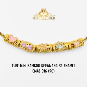 MYDORA Enamel Tube Mini Bamboo Kerawang 3D (5G) l EMAS 916/22K