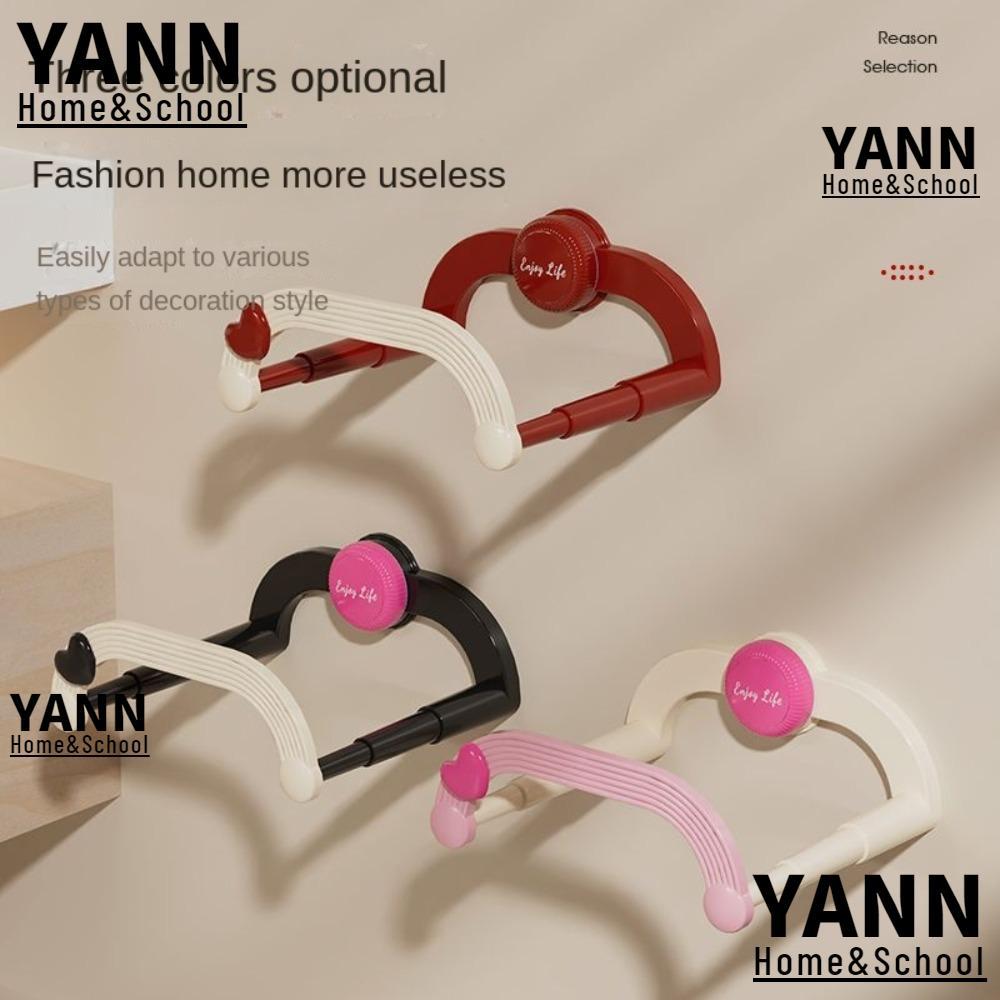 YANN Wall-Mounted Storage Rack, Waterproof Great Load Bearing Bathroom Tissue Box,  Black/Red/White Multifunctional Bathroom Glass Shelf Bathroom