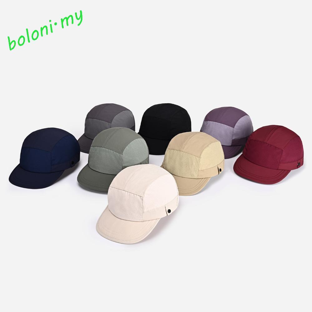 [COD] Quick-drying Dad Hat, Japanese Splicing Flat-brimmed Cap, Fashion Breathable Sunshade Peaked Mens Mesh Hat Summer