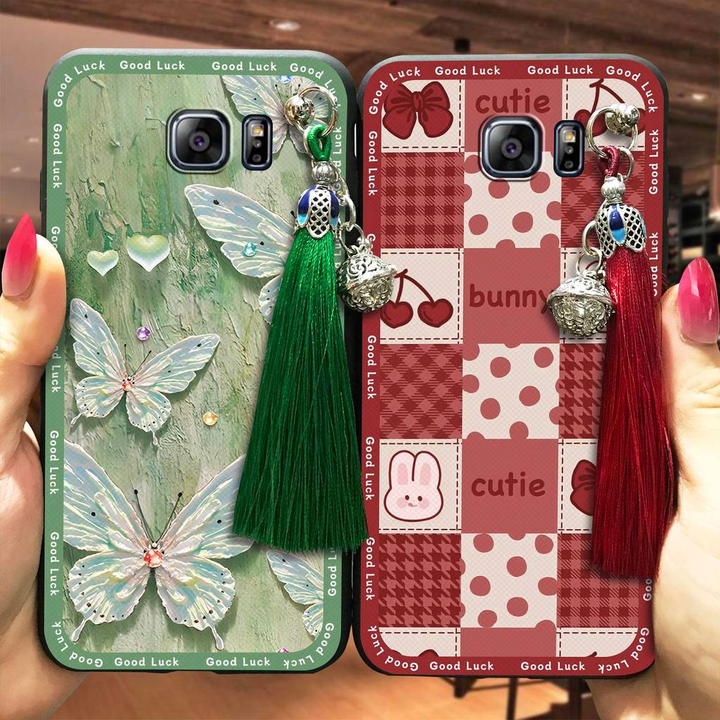 Tassel Bell Phone Case For Samsung Galaxy Note5/SM-N9200 Shockproof Soft case Full wrap Fashion Design Protective Anti-knock Cartoon TPU Graffiti Phone Pouch Durable Dirt-resistant
