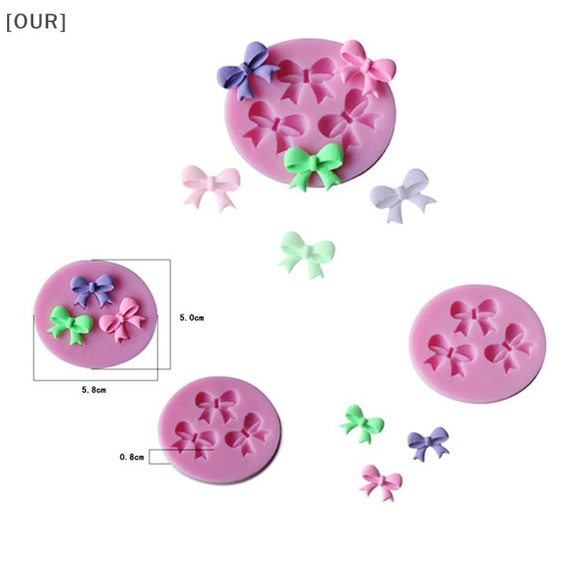 [OUR] New DIY 3D Cake Decorating Bowknot Shaped Fondant Sugar Cake Silicone Mold Art Tools  null