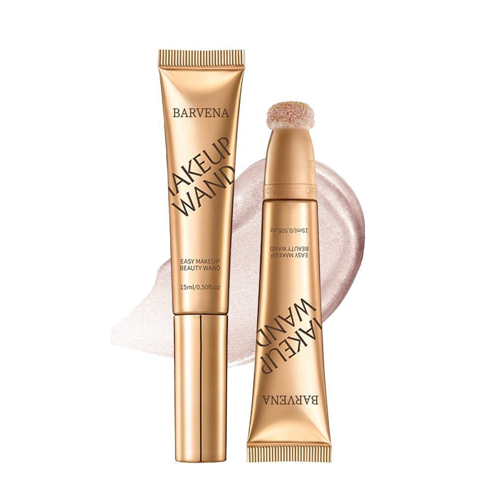 Liquid Highlighter Stick, Liquid Highlighter Makeup Stick No Cruel, Luminous, Constructable Formula, Vegetarian and No Cruel Highlighter (CrystalGlow)