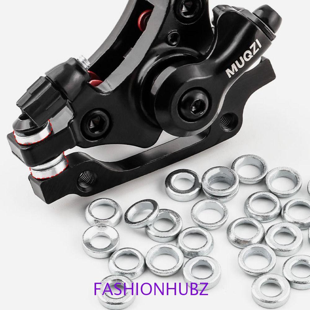 FASHIONHUBZ 2pcs M6 Disc Brake Spacer, Aluminum Alloy M6 Washer Disc Brake Caliper Gasket, Mounting Bolts MUQZI Spacer Fixed M6 Concave Convex Washer Folding
