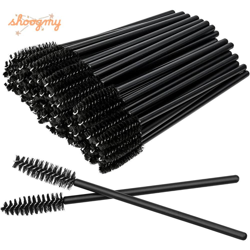SHOOGMY 50Pcs Disposable Eyelash Brush, Disposable Spoolers Eyebrow Brush, Makeup Eyelashes Extension Eye Lashes Cosmetic  Wands Applicator for Eye Shadow Eyelashes