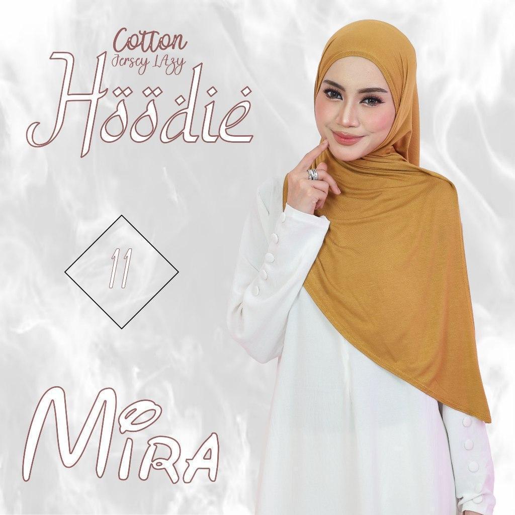MIRA Shawl Hoodie Malas Cotton Jersey Tudung | Ready Pakai Selesa Mudah Dibentuk Jimat Masa Ma|