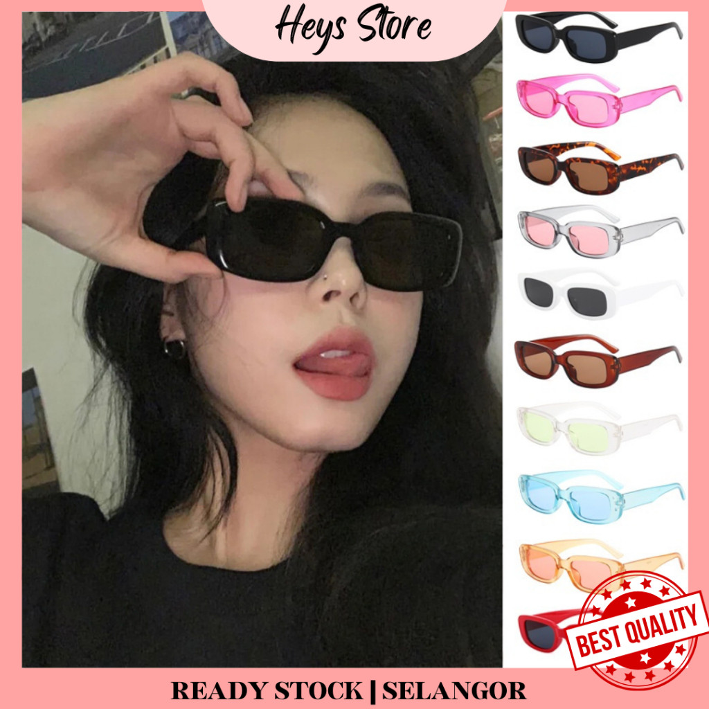 【READY STOCK MALAYSIA】Polarized Sunglasses Stylish Square Frame Sunglasses Wild Square Glasses Female Cermin Mata MIX