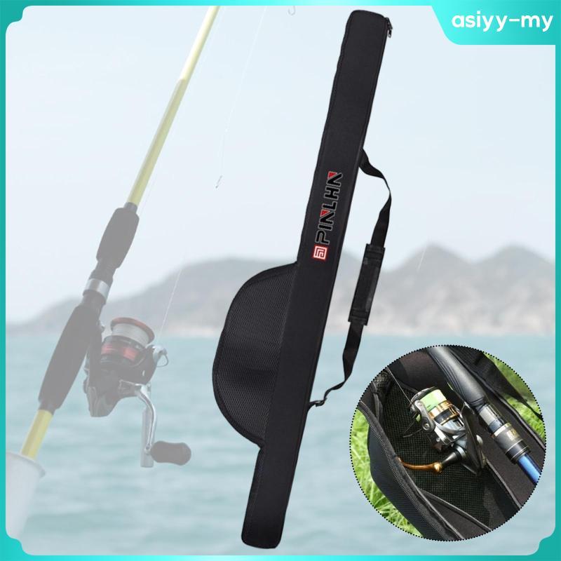 [AsiyyMY] Fishing Rod Bag Smooth Zipper Accessory Lightweight Pole Gear Premium Practical Fishing Pole Case Carrying Bag Storage Organizer