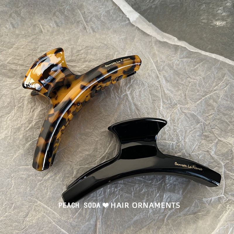 Acetate Large Size Shark Clip Female Simple Temperament Back Head Plate Hair Clip 2025 New Style High-End Hair Clip Headdress