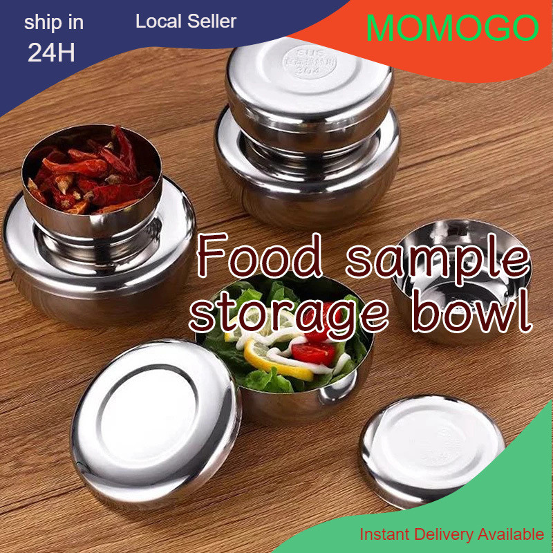 304 Stainless Steel Rice Bowl with lid Food Sample Box Korean Cuisine Kimchi Bowl Child…
