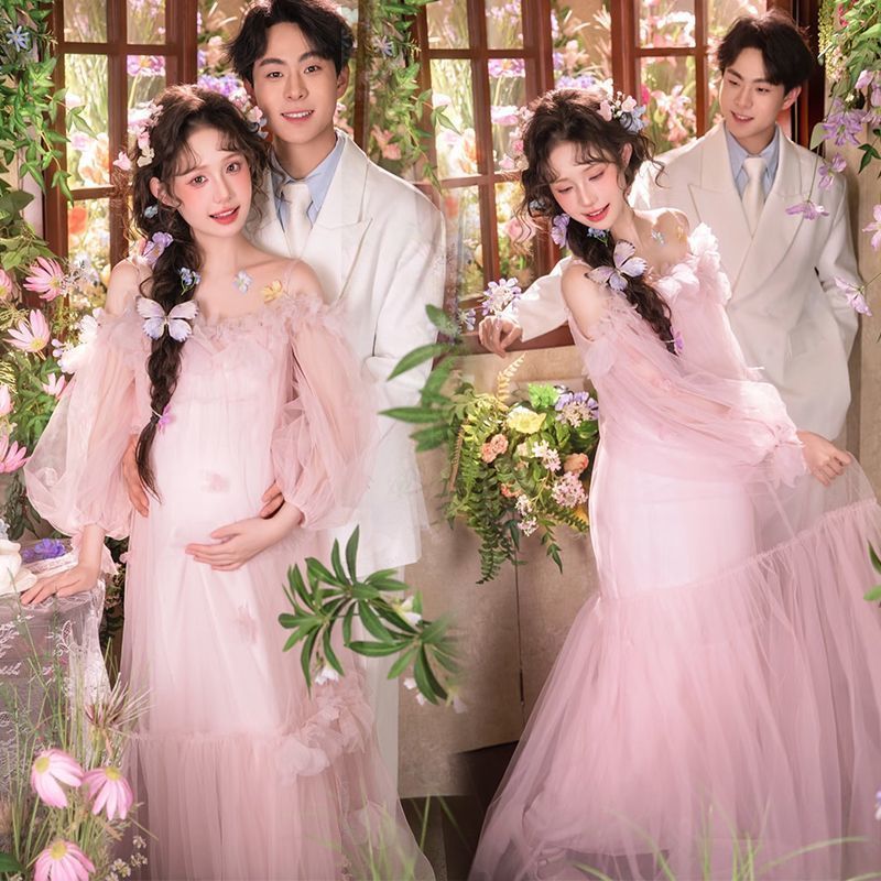 Pregnancy Photography Dress - Elegant Fairy Style Design for Couples Photoshoots