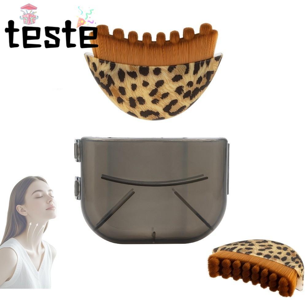 Lymphatic Drainage Massager for Face, Portable Chin Reduce Puffiness Lymphatic Contour Face Brush, Gifts Multi-function Leopard Print Lymphatic Drainage Face Brushs