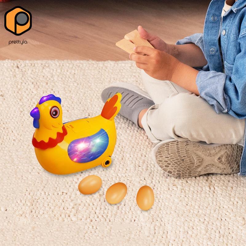 [prettyia] lahomia Electric Laying Egg Chicken Toy Doll Electric Chicken Toys Chick Toy Motor Skills Electric Doll Toys