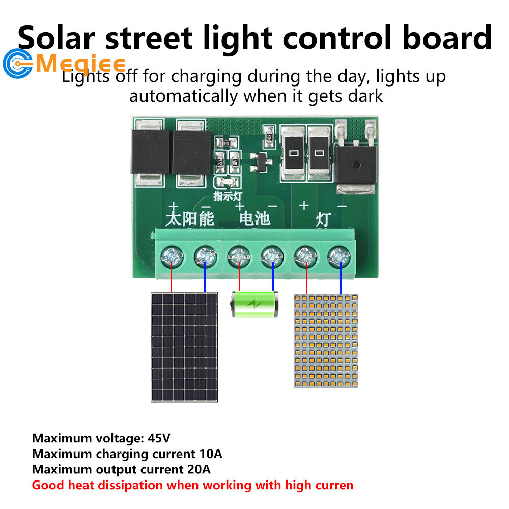 Purpose Quality DC6-45V Solar Street Light Control Circuit Board LED Fully Automatic Drive - Image 4