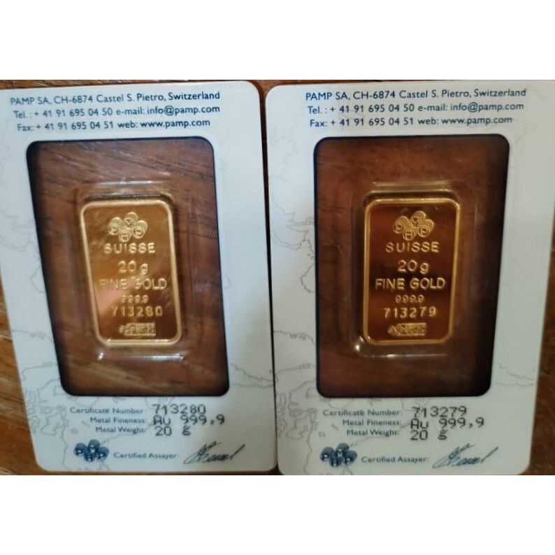 20 Gram PAMP Suisse Gold Bar 999.9 Fine - Lady Fortuna Swiss&hellip;