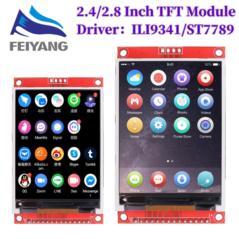 Multi Reliable 2.4 / 2.8 inch 240x320 SPI TFT Serial Port Module 5V/3.3V PCB Adapter Micro SD Card ILI9341 ST7789V LC... - Image 3