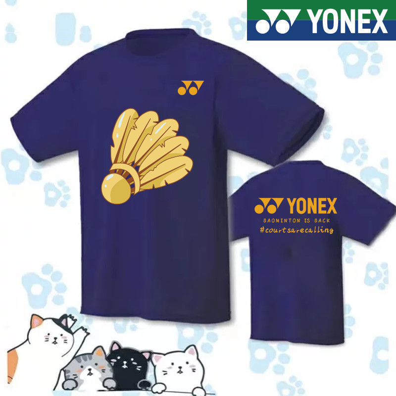 Yonex 2026 Adult Men's and Women's Badminton Suits Quick Drying Suits Table Tennis Training Suits Competition Suits Student Activism Top Daily Fintess Running T-shirt Breathable