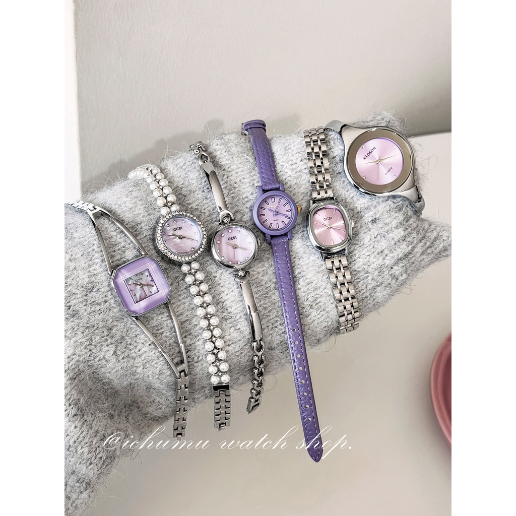 jam tangan watch women First Eye < Purple > Watch Female Light Luxury Niche High-End Feel Ladies Women Style Temperament Fashion 2026 New Style Bracelet Watch