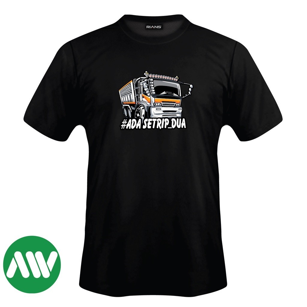 T-shirt Lelaki Abang Lori # adasetrip.dua T-shirt Black and White T-shirt (Microfiber T-shirt) Outdoor T-shirt Baju Murahh Scania Volvo Hino Isuzu Volvo