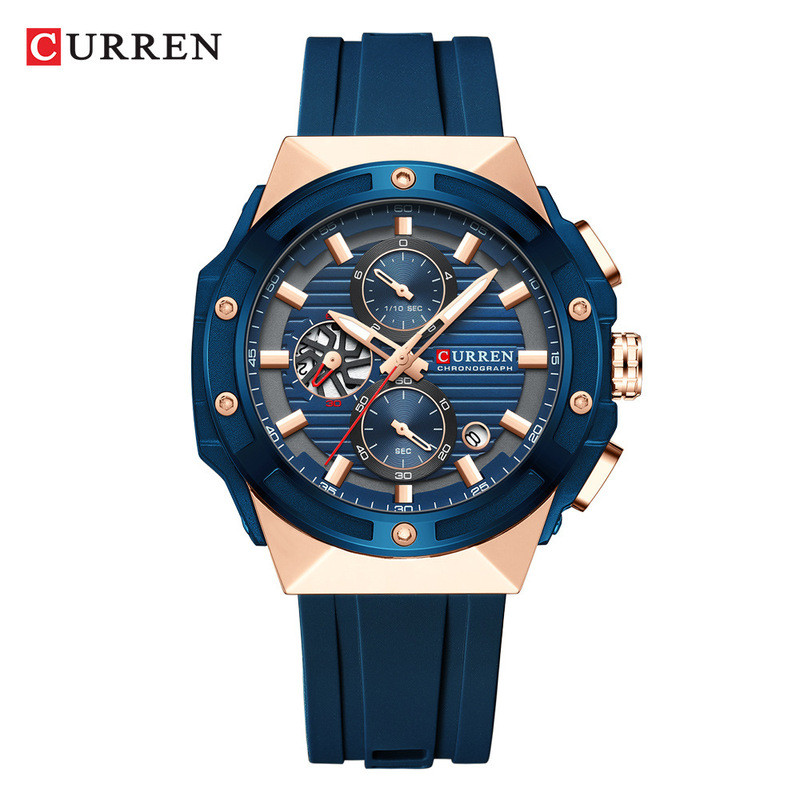Curren/Curren 8462 Men's Watch Calendar Men's Watch Six-Hand Tape Quartz Watch Sports Watch