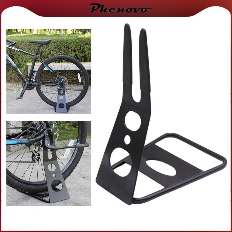 [Phenovo] Steel Bike Floor Parking Stand Rack Holder Folding Sturdy Storage Stand Garage Apartment Mounting, Easy , Rubber Coated