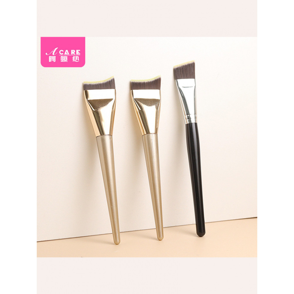 Foundation Brush/In-Line Type A1pq801-Crescent Type Foundation Brush Inclined Head Foundation Makeup Brush Liquid Foundation Makeup Brush