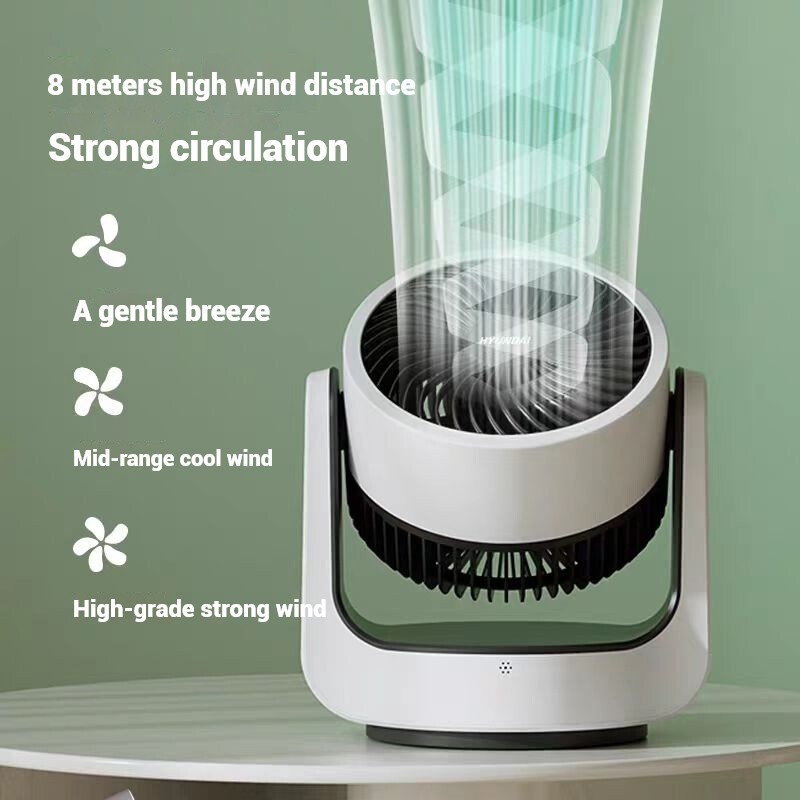 Table Fan 8M Air Supply Remote Control Auto Oscillating Desktop Fan HYUNDAI Left Right Shaking Cooling Fan Home Office