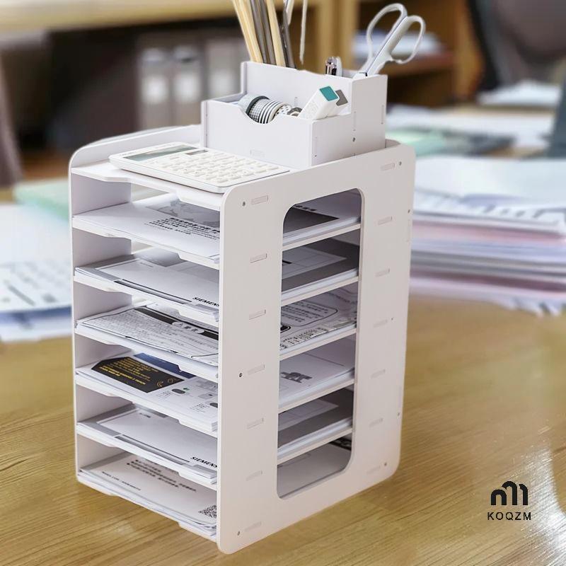 KOQZM] A4 Paper Desktop Storage Rack Document Drawer Organizer Multilayer Space-Saving Storage new