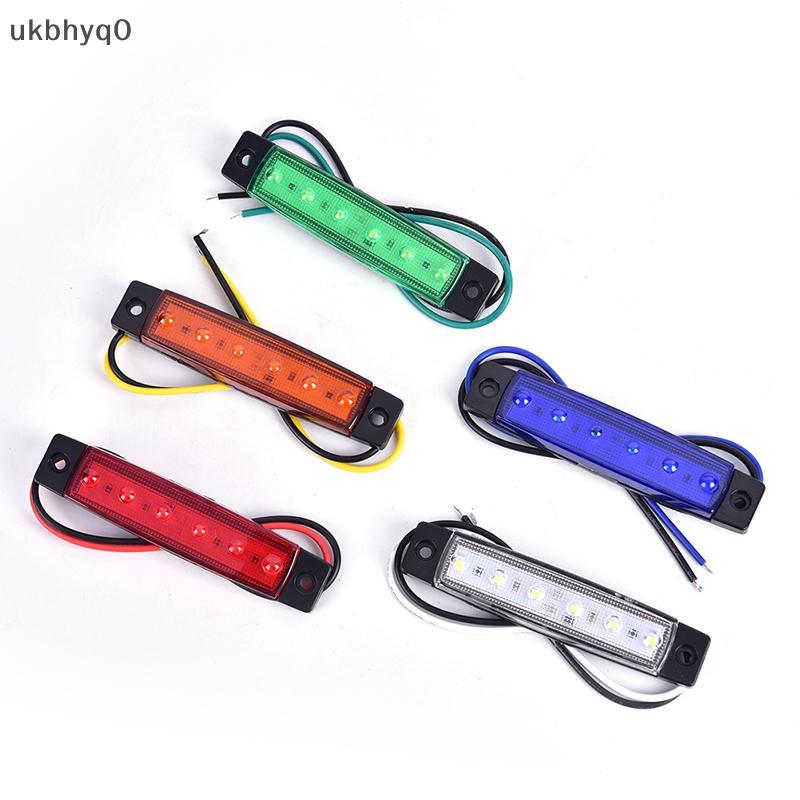 null  1PC 12V 6LEDS Lorry Side Marker Indicator Low Led Trailer Light Rear Side Lamp null