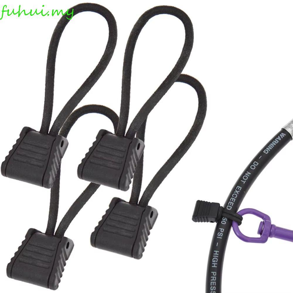 FUHUI 2Pcs Diving Hose Clip, Replacement Elastic Rope Diving Retainer Rope, Portable Fixing Bungee Black Tie Down Strap Snorkel Attachment Rope For Diver