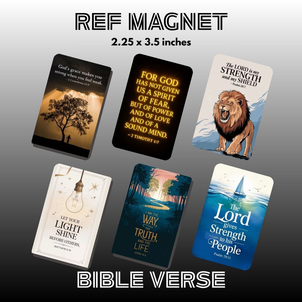 MAGNET REF | BIBLE VERSE 2.0 | WORD OF AFFIRMATION | BESTSELLER | HIGH QUALITY PRINT | ATM SIZE